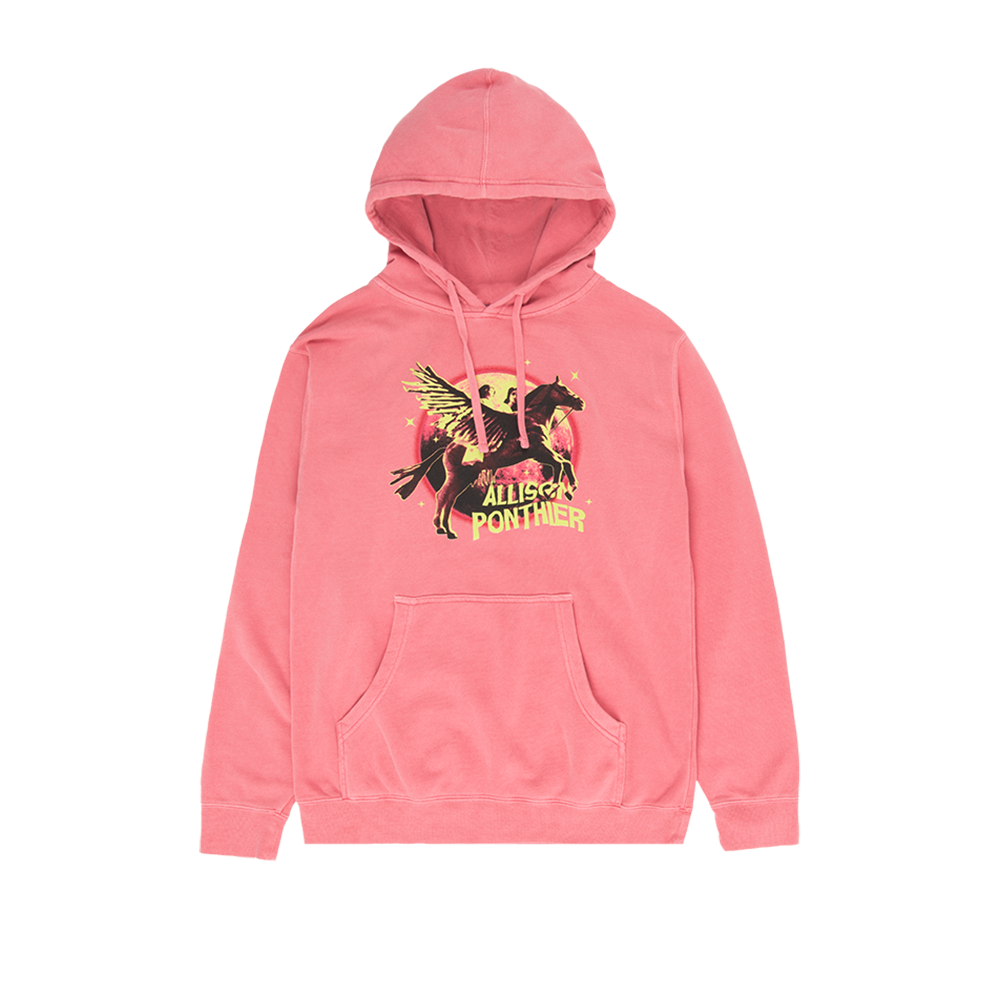Flying Horse Pink Hoodie Front