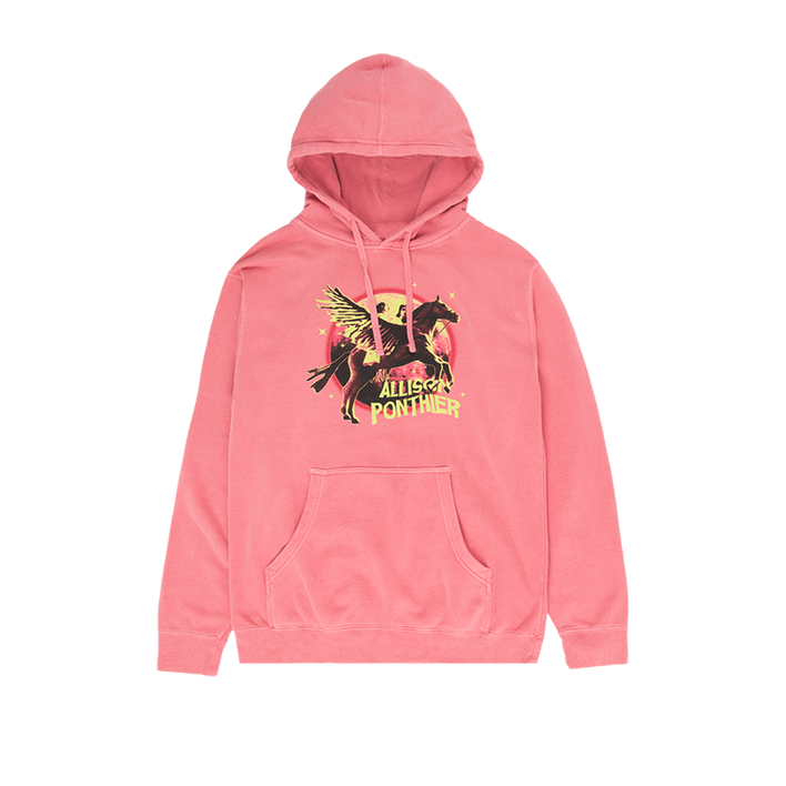 Flying Horse Pink Hoodie Front